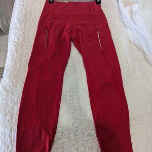 Athleta Ranier Tight Red Sz XS